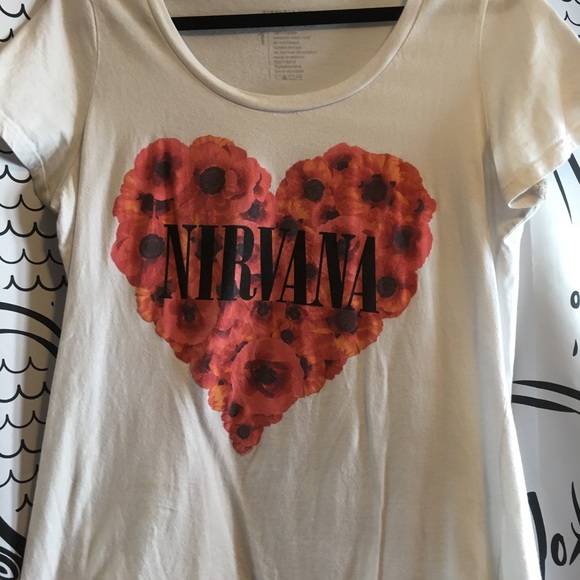 Torrid sz 1 nirvana floral band shirt - Picture 2 of 5